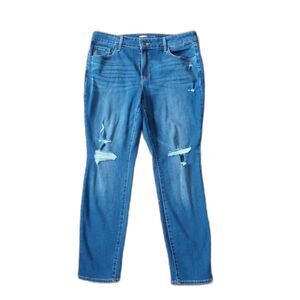 Old Navy Sz 12 Short Women's Pop Icon Distressed Skinny Stretch Jeans